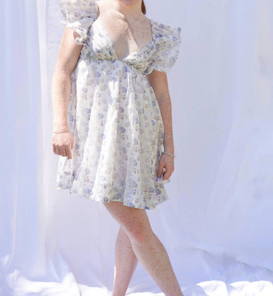 Floral Printed Organza Dress