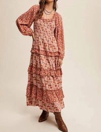 Listicle - Floral Tiered Maxi Dress