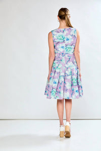 SARA CAMPBELL Giselle Midi Dress in lilac floral - women's dress - view 4