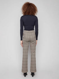 Charlie B - Glen Plaid Flare Pants