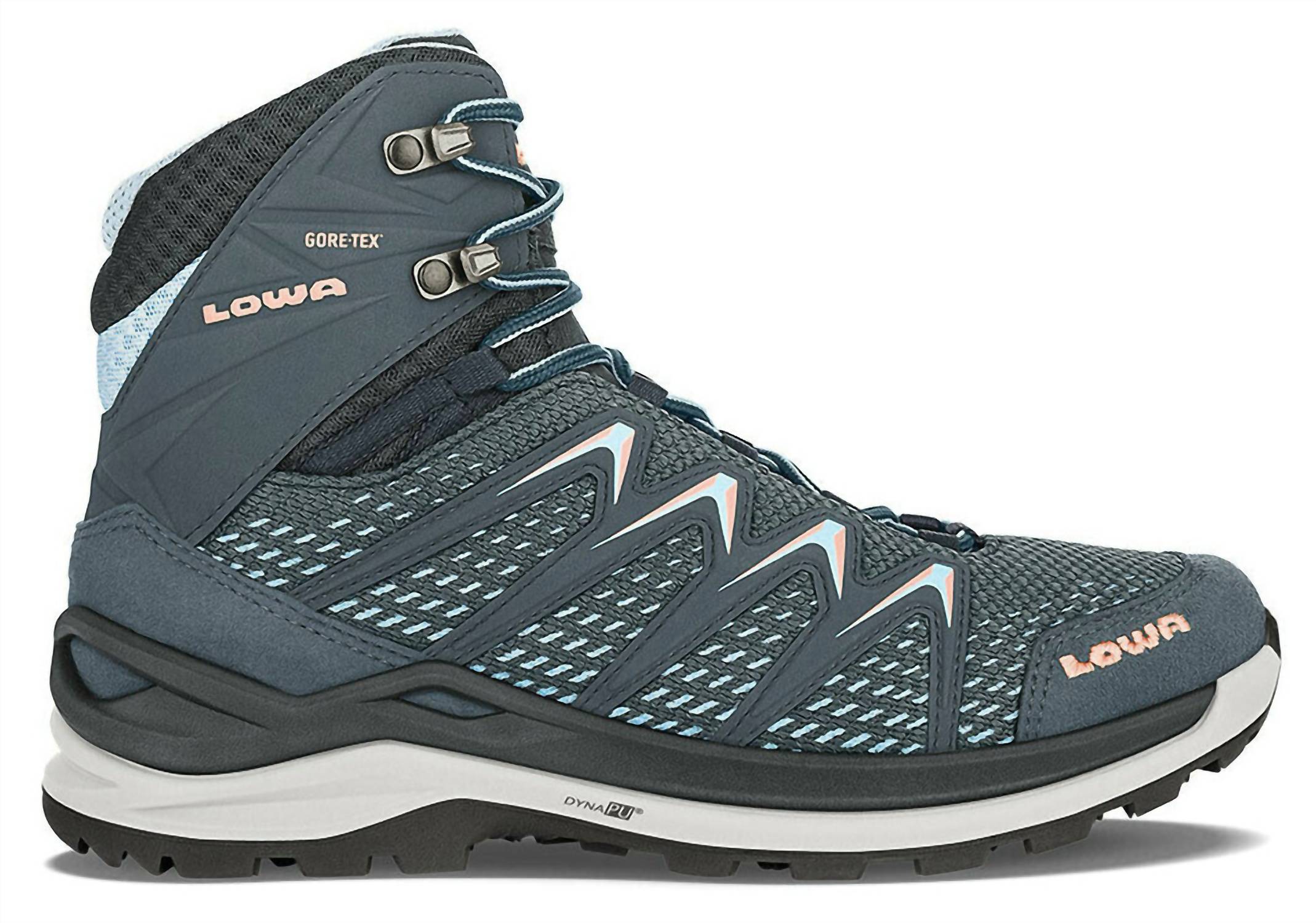 Lowa - Lowa Women's Innox Pro GTX Mid Hiking Boots Steel Blue/Salmon