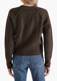 STEVE MADDEN Beckie Cardigan in chestnut 1 - women's cardigan - alternate view