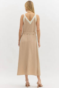 Entro - Tie Waist Midi Dress