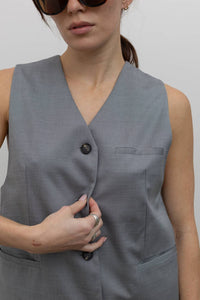 Tela - Gabriel Cool Wool Button Down Vest