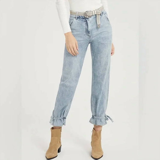 Something Navy - Women's Tie Ankle Denim