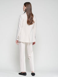 Vilagallo Elisa Straight-leg Trouser in beige - women's pants - detail view