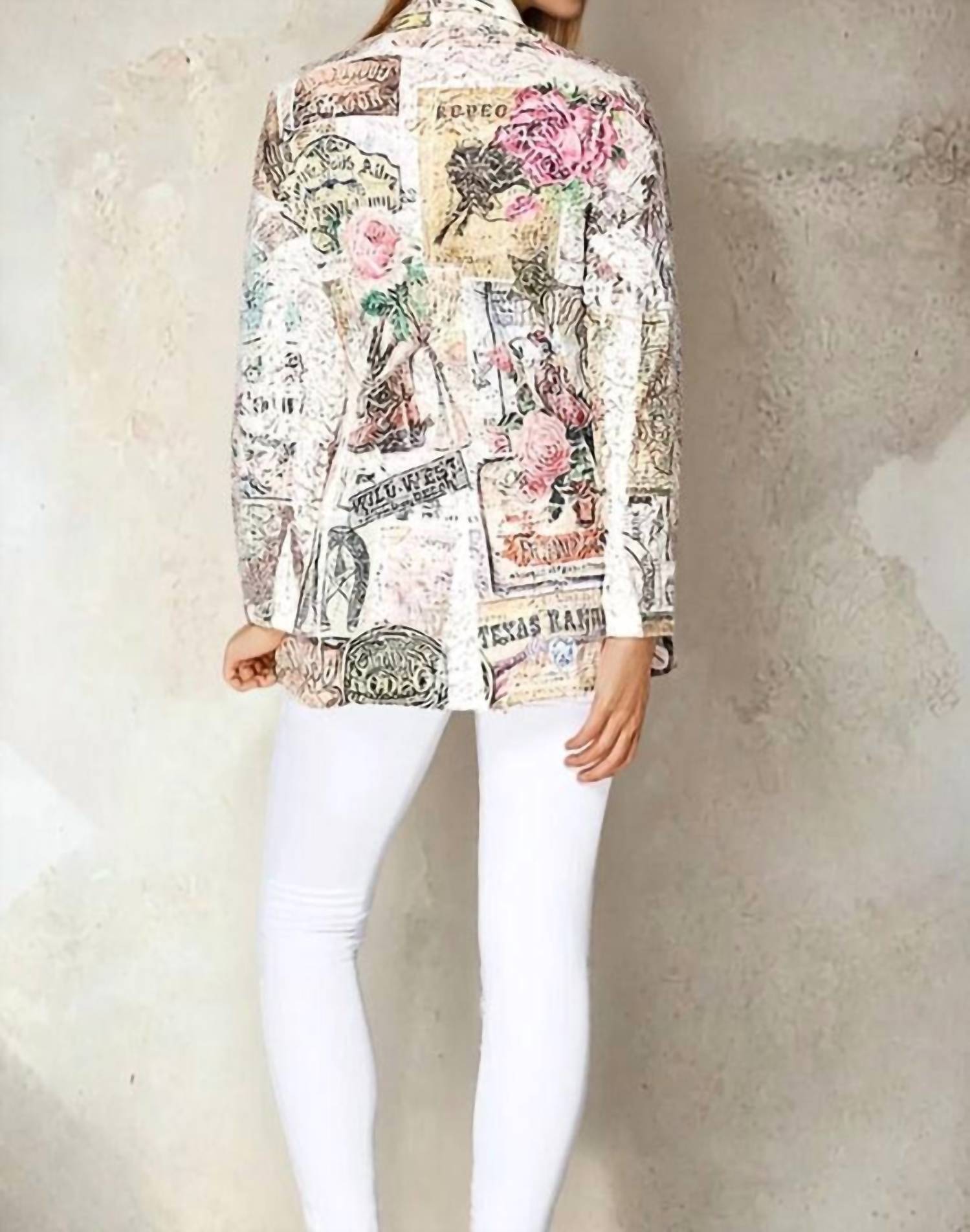 Origami - Western Glam Sequin Embellished Lace Blazer