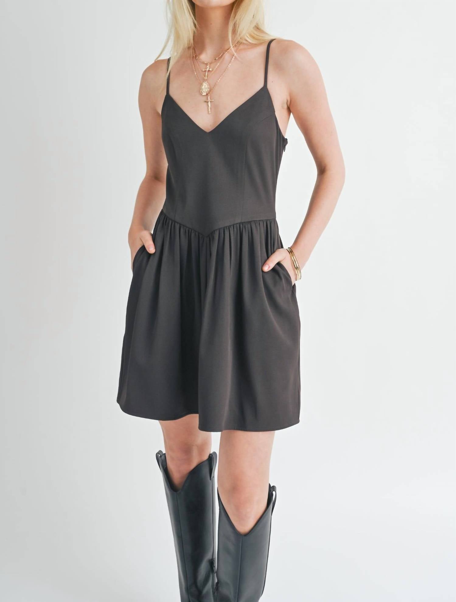 Sage The Label - Lend Love Corset Seam Flare Mini Dress