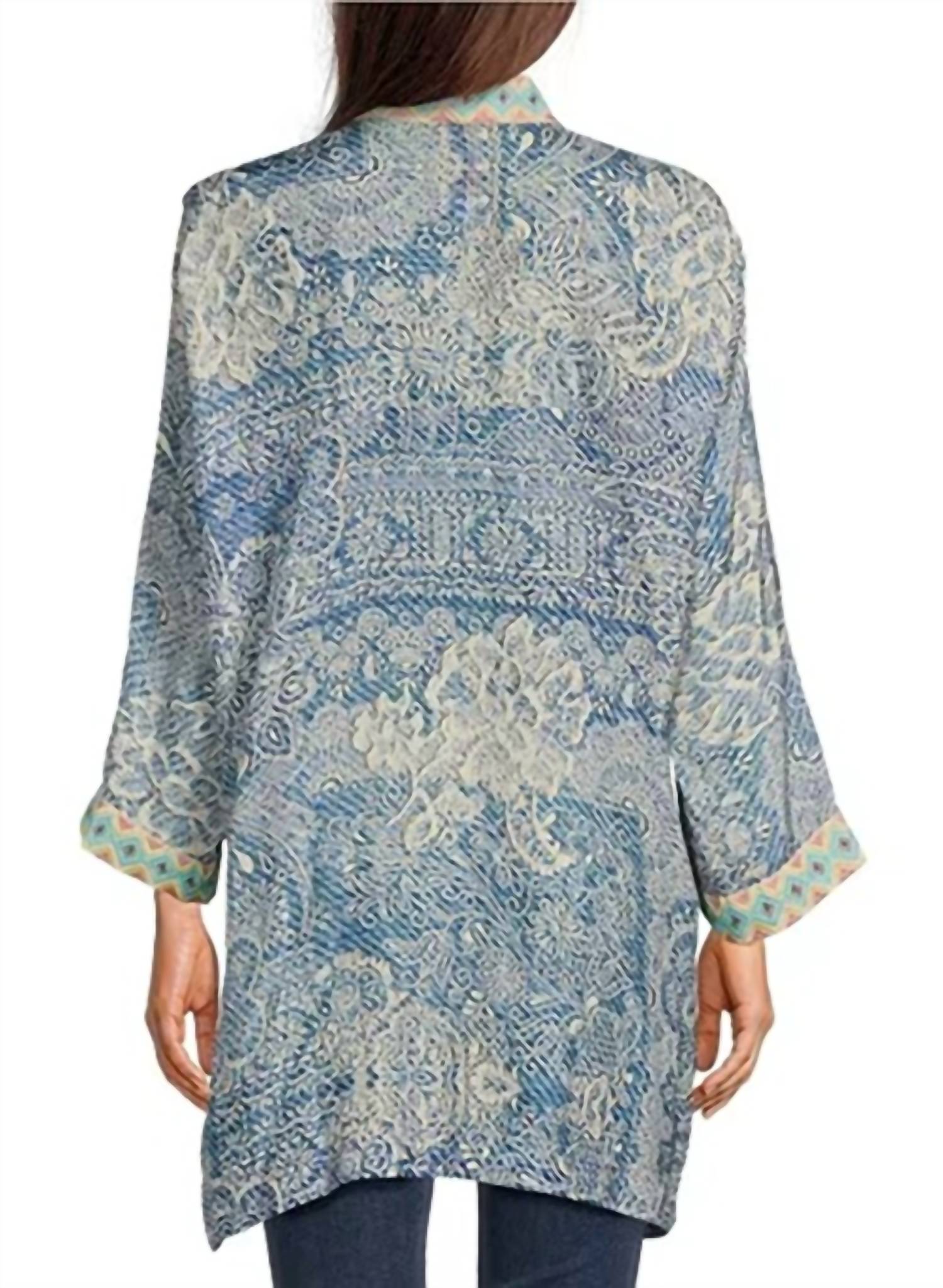 Johnny Was - DOLCE EMBROIDERED CUPRO-WOVEN KIMONO
