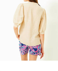 Lilly Pulitzer - Mialeigh Elbow Sleeve Linen Top