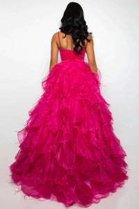Ava Presley - Beaded Bodice Ruffled Tulle Ball Gown