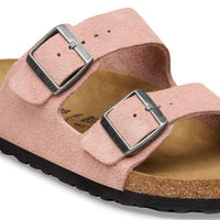 BIRKENSTOCK Women's Arizona Suede Leather Sandal in pink clay - women's sandal - view 4