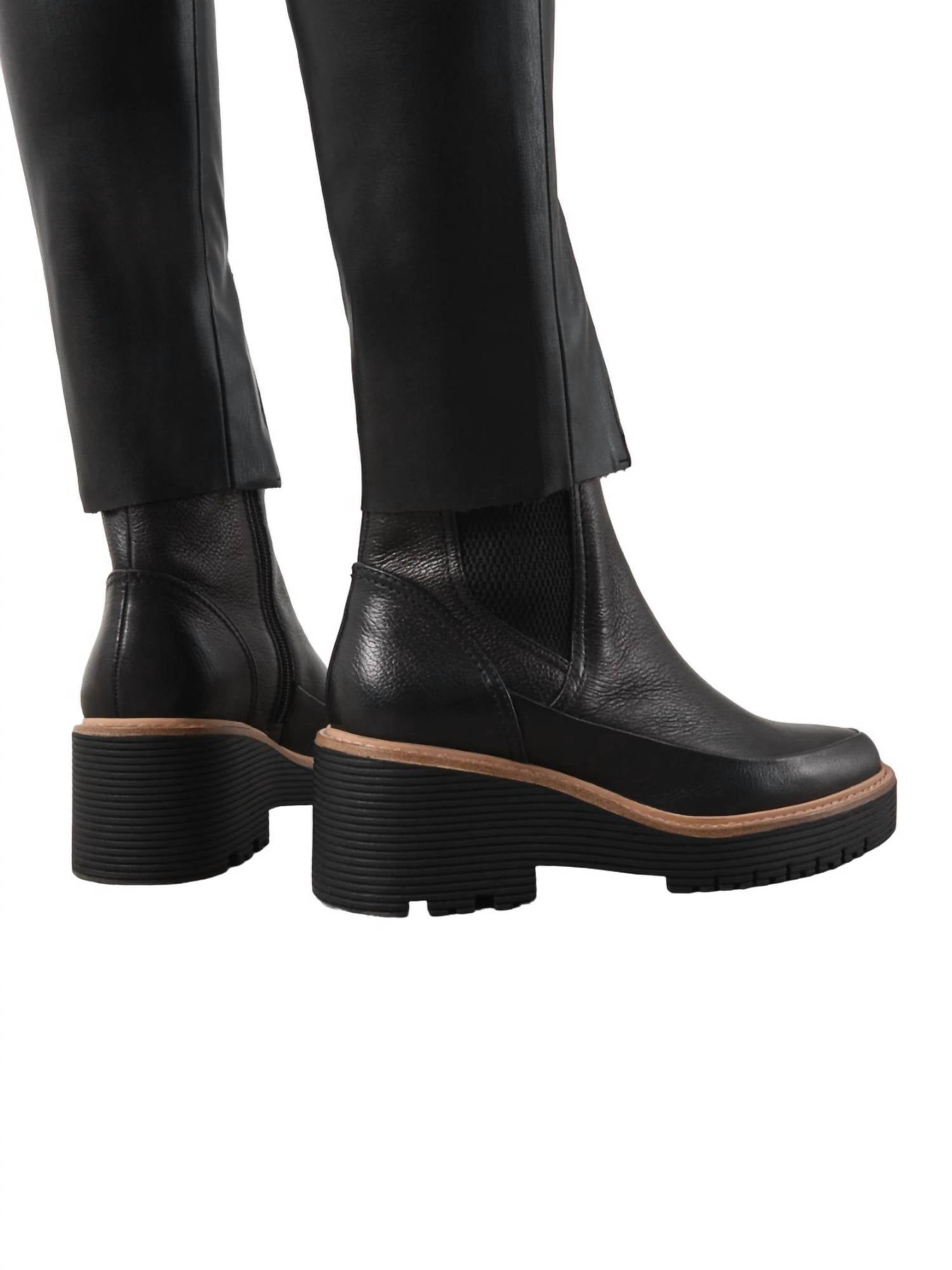 Regarde Le Ciel Women's Marta Block Heel Boots in toumble black - women's shoe - view 4