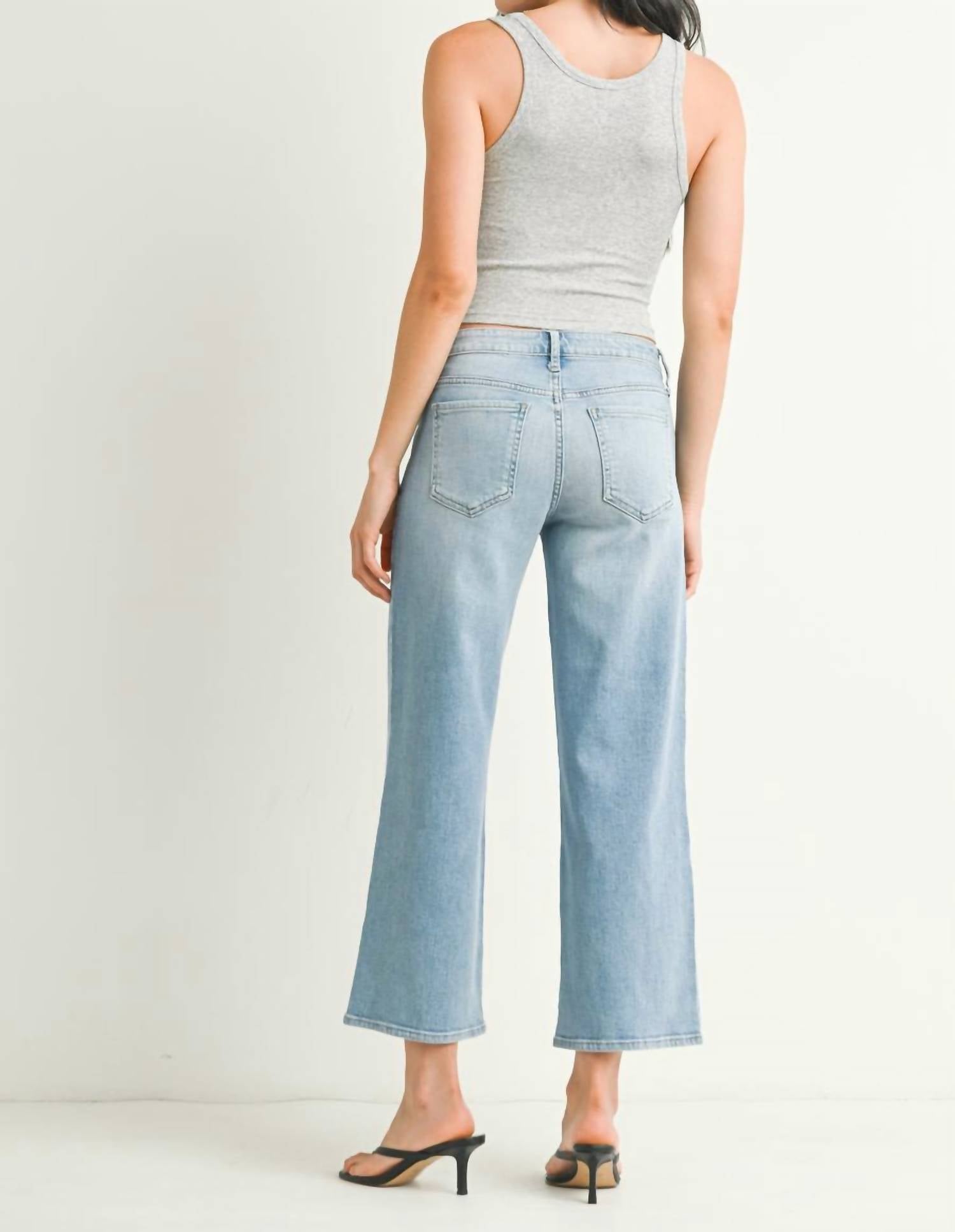 Just Black Denim - Mid Rise Slim Wide Leg Jean