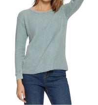 Flags & Anthem Fayston Waffle Crew Top in mineral blue - women's sweater