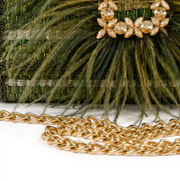 Elektra'S Workshop - Women's Ostrich Feather Mini Shoulder Bag