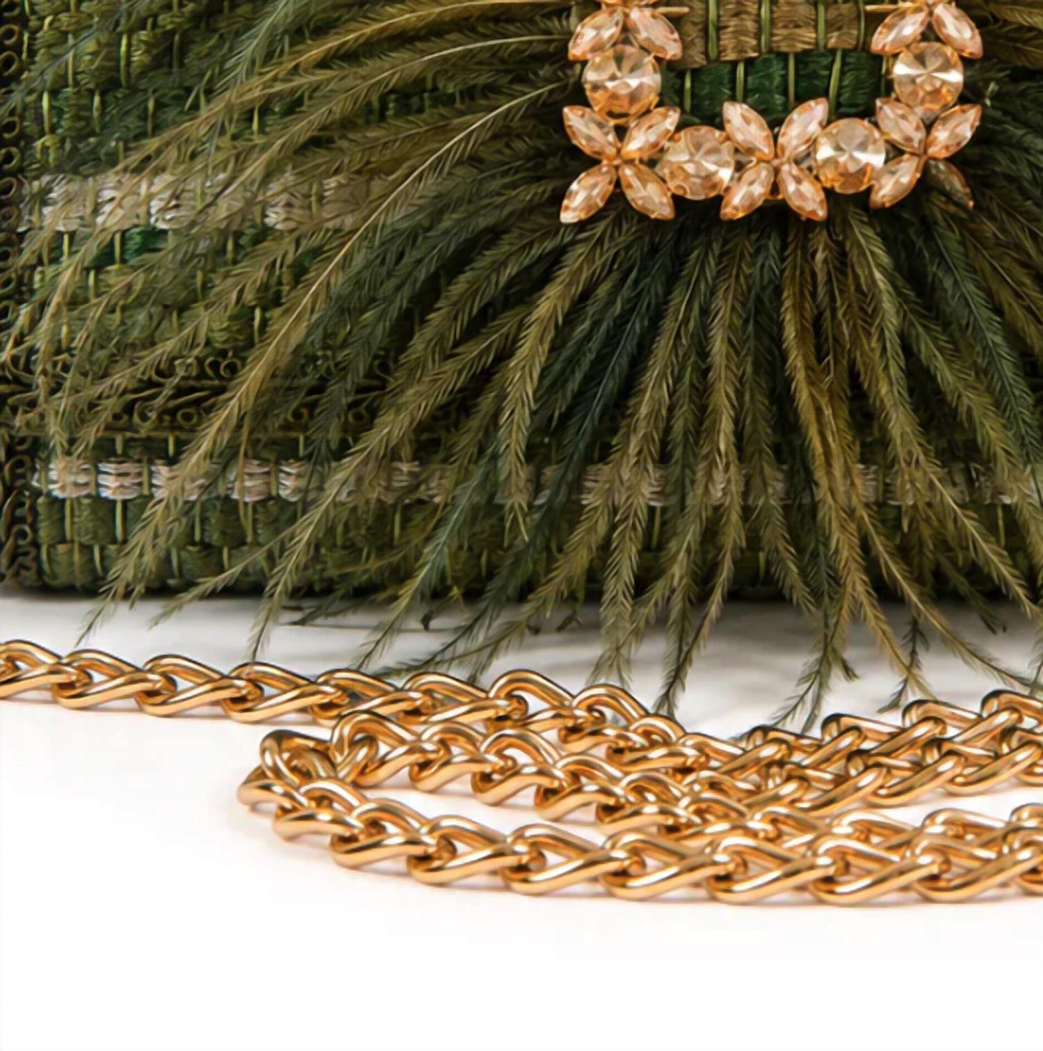 Elektra'S Workshop - Women's Ostrich Feather Mini Shoulder Bag