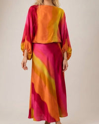 Kld. Signature - Salsa Satin Ombre Skirt Set
