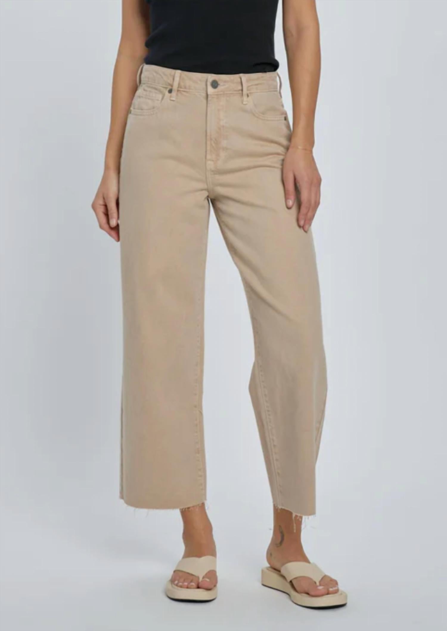 HIDDEN Women's Nori High Waist Wide Leg Pant in khaki - women's pants