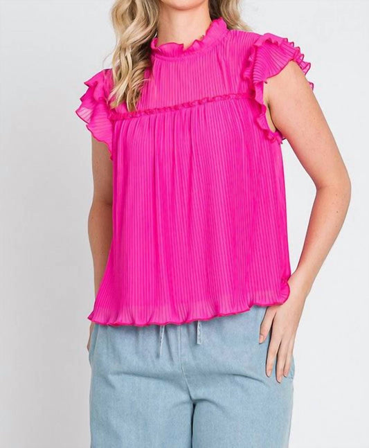 Geegee - Ribbed Pleated Top