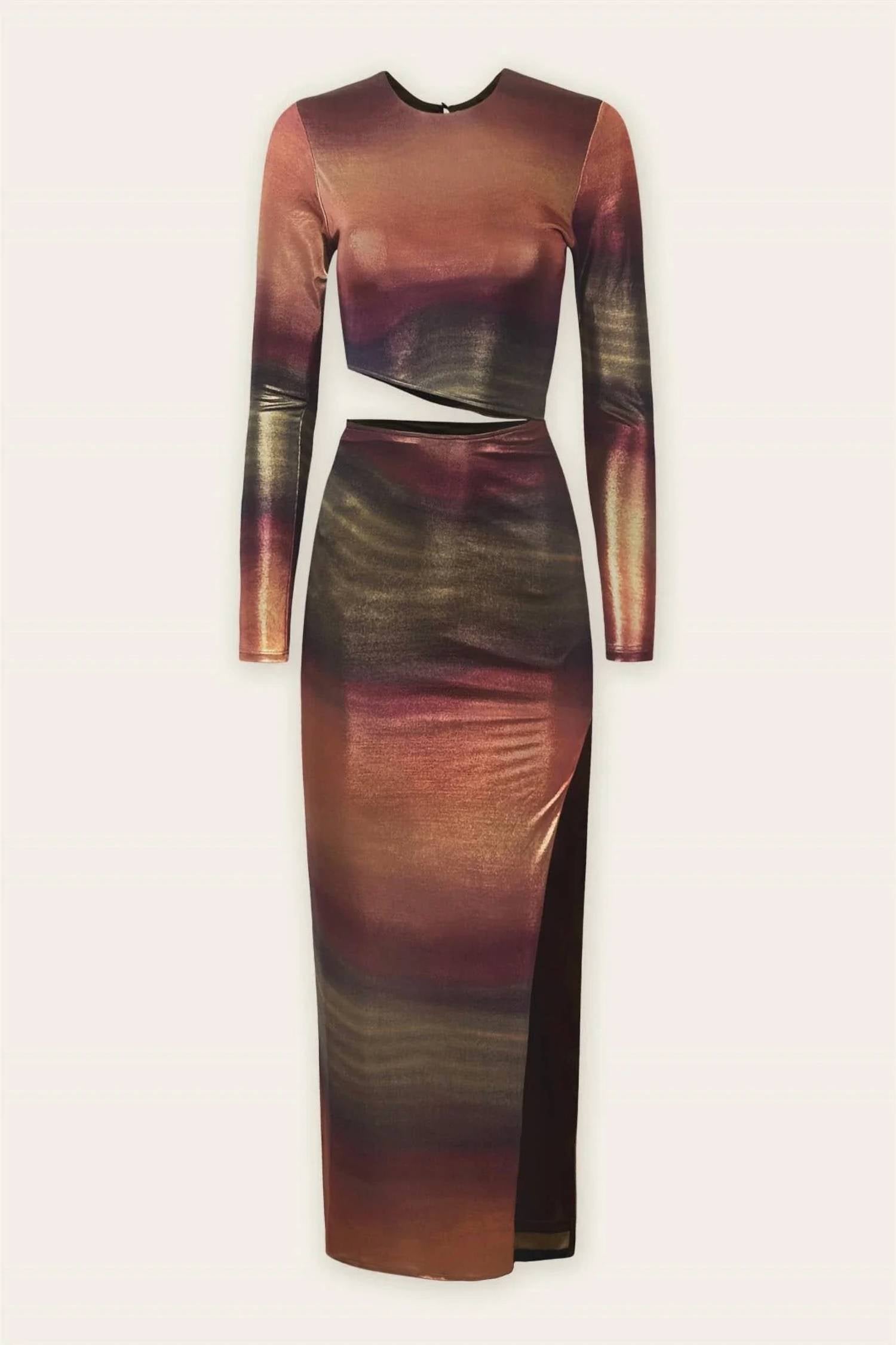 Dress Forum - Shimmering Cutout Midi Dress