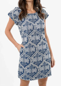 Greylin - Teagan Embroidered Shift Mini Dress