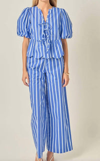 English Factory - Stripe Wide Leg Pants
