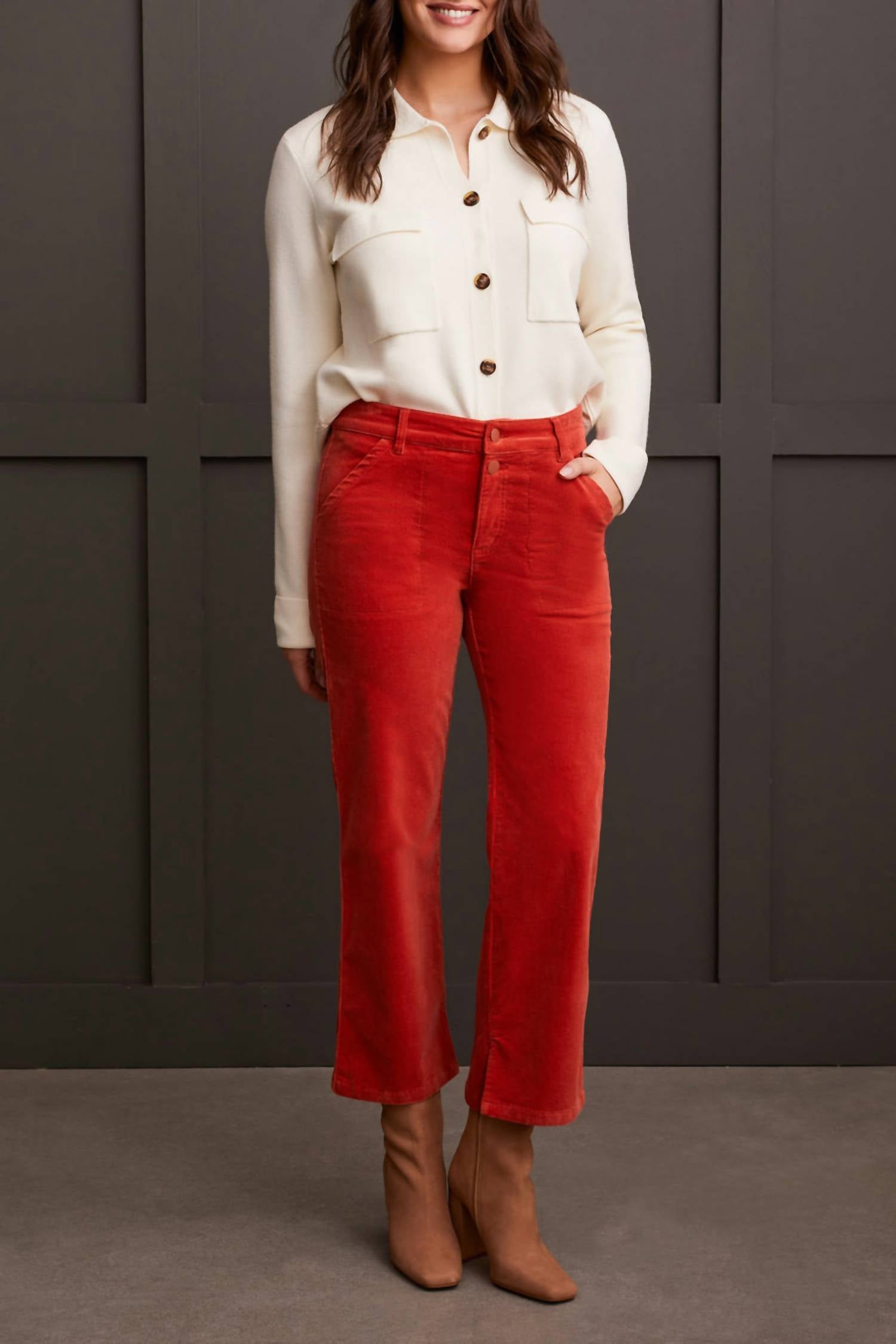 Tribal - Stretch Corduroy Straight Leg Pants