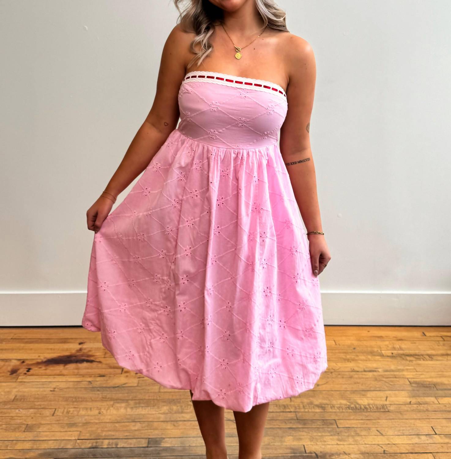 Polagram - Solene Eyelet Midi Dress