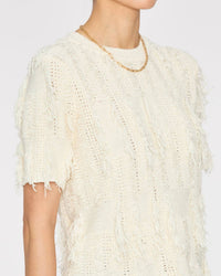 Ulla Johnson Rumi Cotton Blend Top in pristine - women's t-shirt - view 4