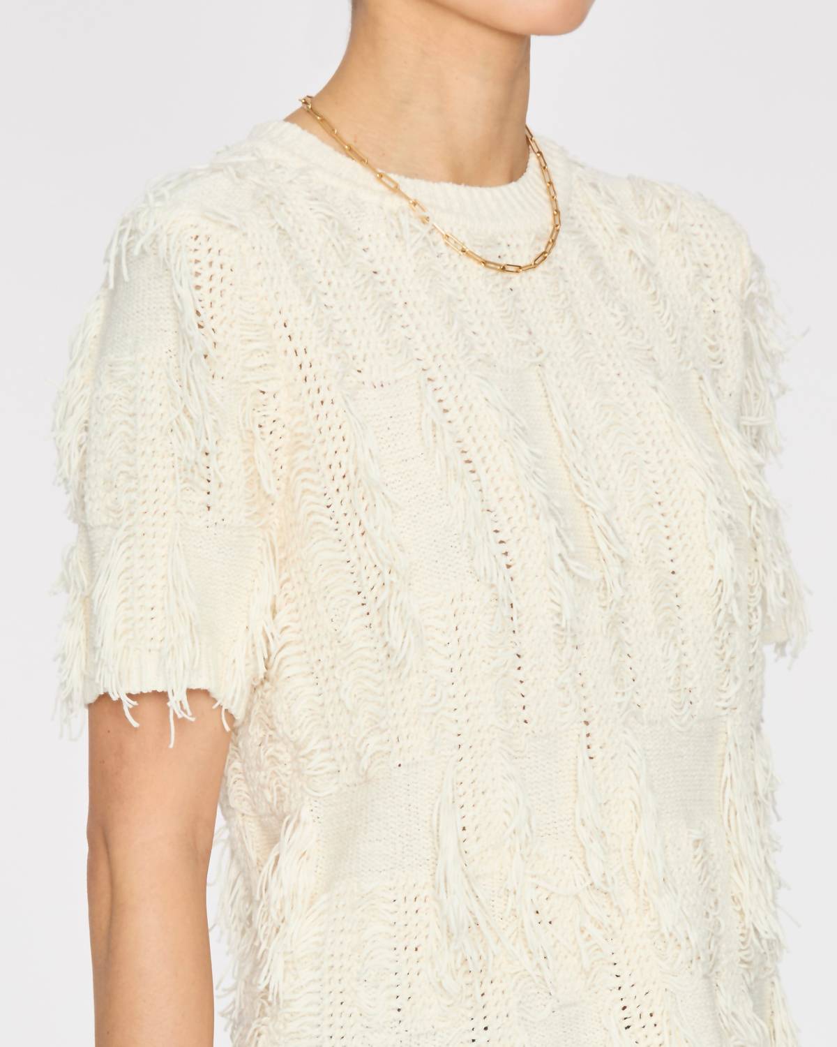 Ulla Johnson Rumi Cotton Blend Top in pristine - women's t-shirt - view 4