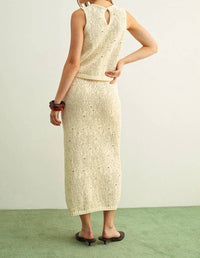 Deon - Texture Sweater Knit Skirt