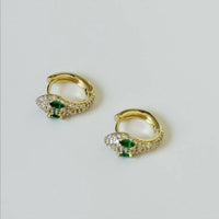Tramps+Thieves - Women's Diamond Snake Huggies Earrings