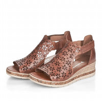 Remonte Women's Jerlyn Wedge Sandal in tan - women's sandal