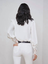 L'Agence - Women's Ava Lace Cuff Blouse