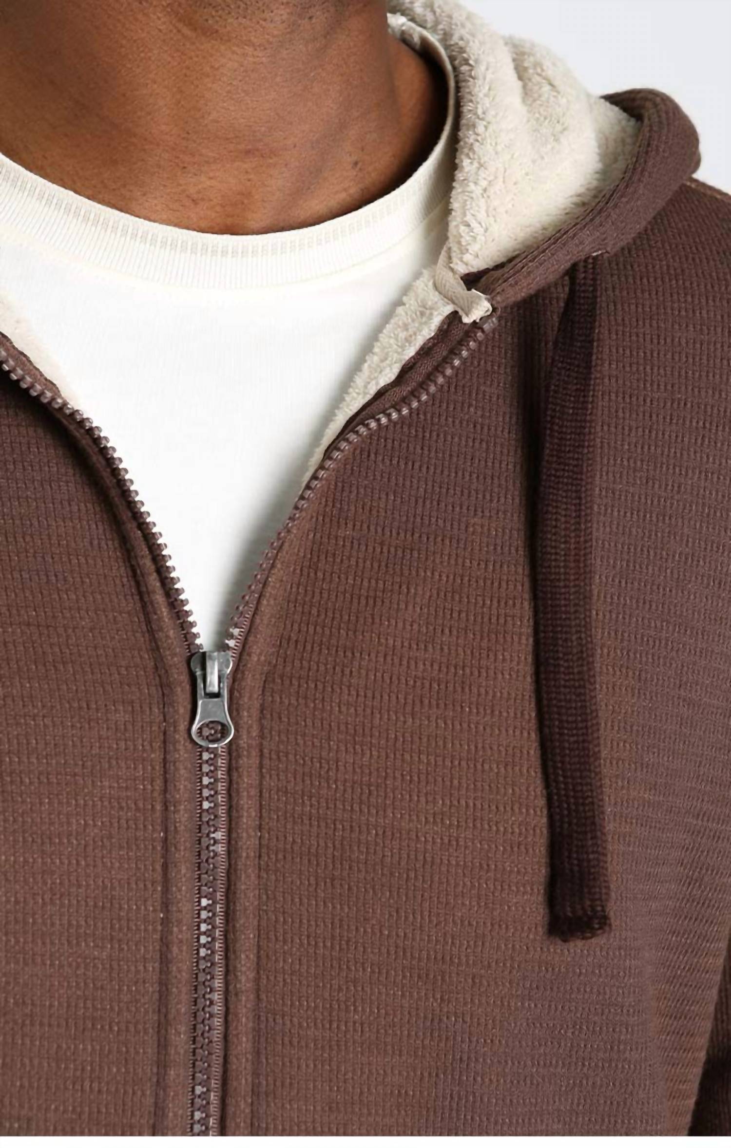 Jachs New York - Sherpa Lined Waffle Hoodie