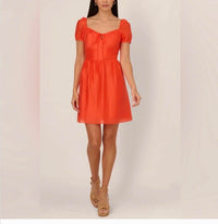 Adrianna Papell - Puff Sleeve Short Dress