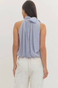 Entro - Halter Bow-tie Blouse