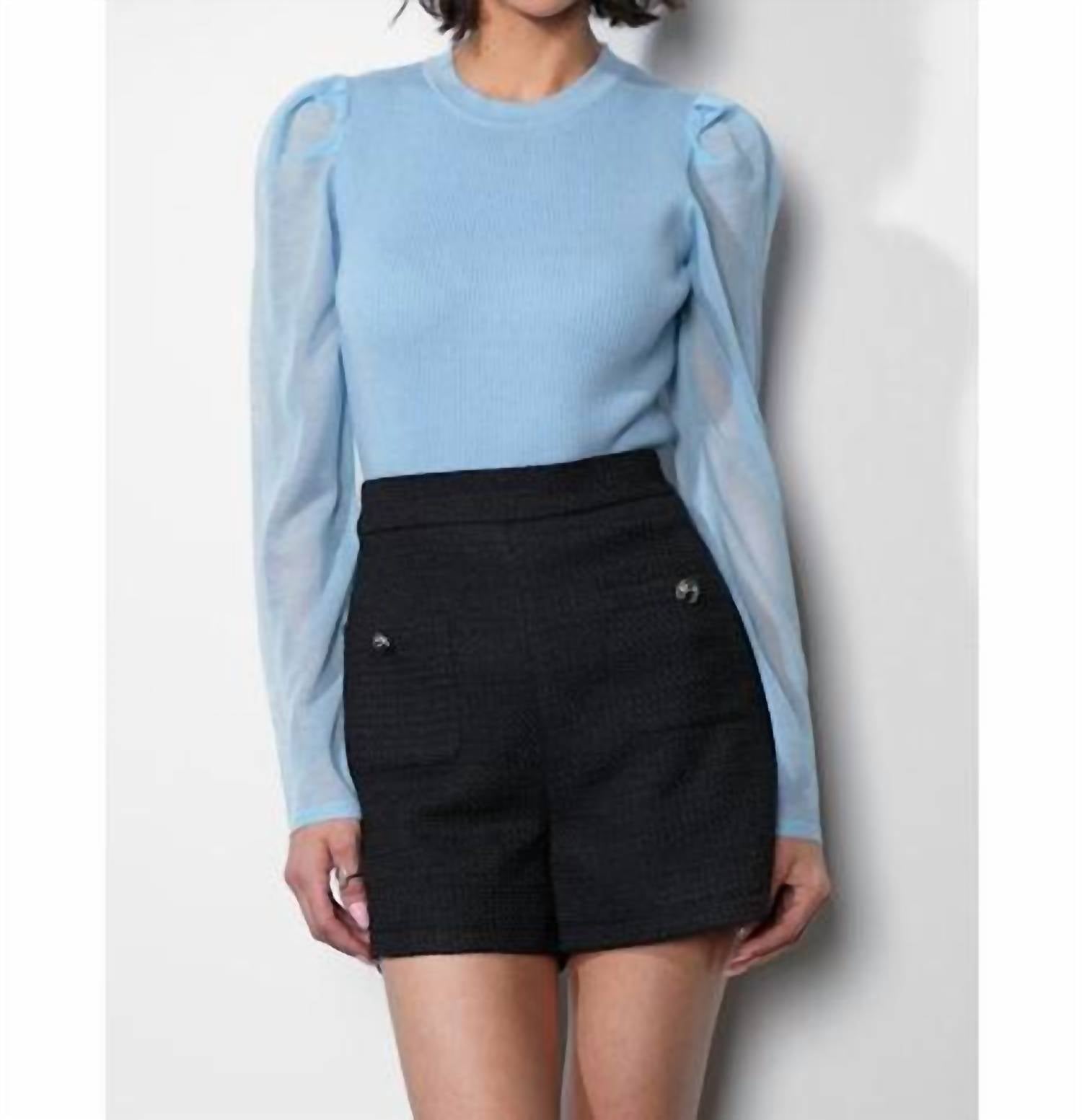 Greylin - Honey Sheer Sleeve Sweater Top