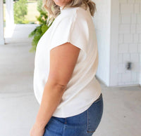Ee:Some - Pure Elegance Mock Neck Knit Top