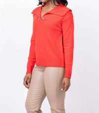 Elliott Lauren - Statement Collar Horse Bit Sweater