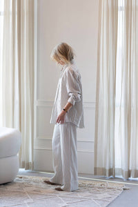 House of Dagmar Relaxed Straight Trousers in cream white - women's pants - view 7