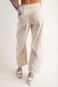 Ee:Some - Straight Leg Corduroy Pants