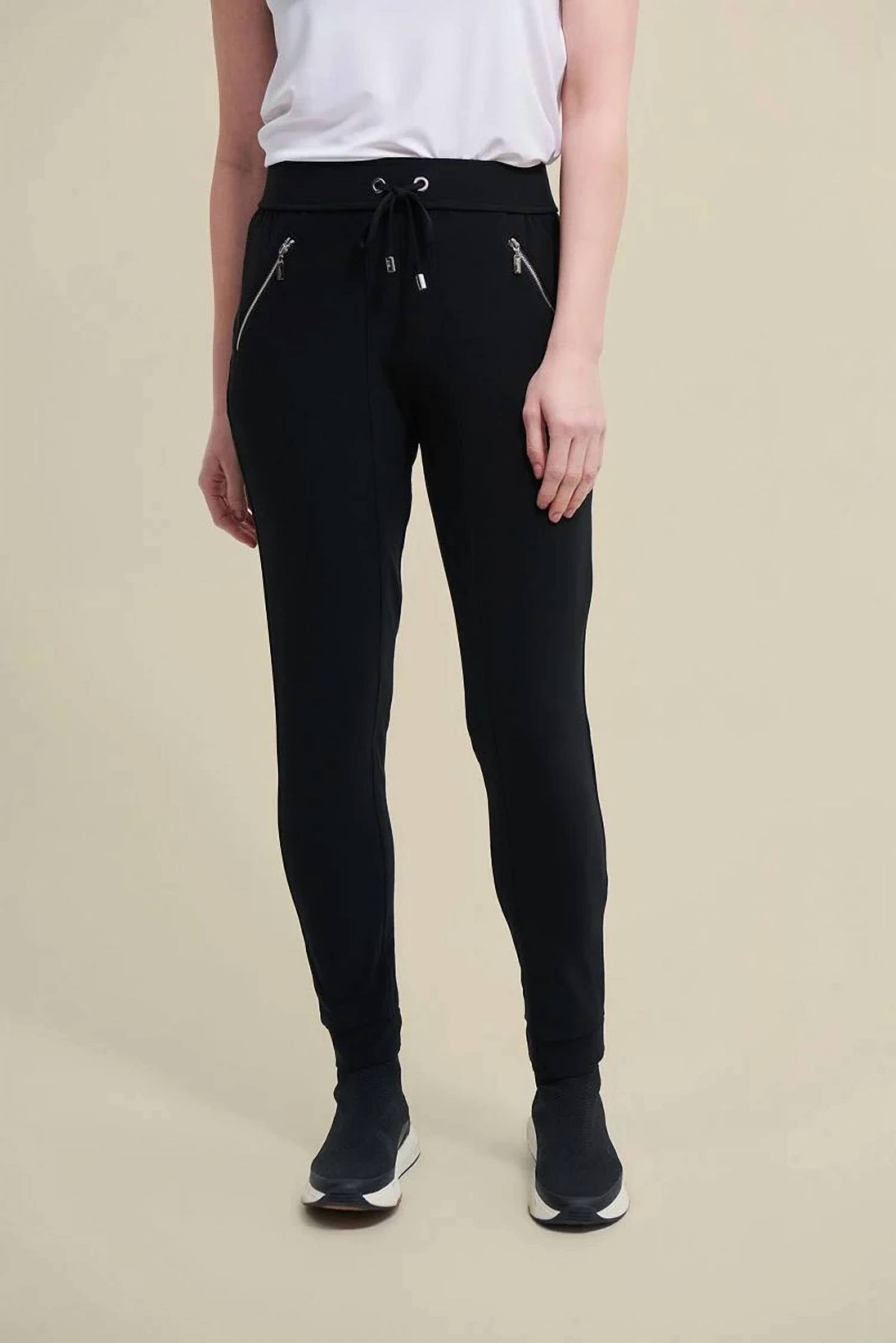 Joseph Ribkoff - Drawstring Pull On Athleisure Jogger Pants