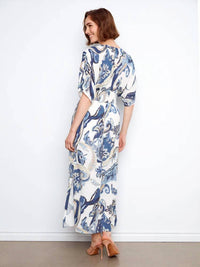 Charlie B - Printed Dolman Sleeve Midi Dress