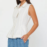 Current Air - Layered Denim Jacket & Vest Set