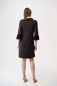 Joseph Ribkoff - High-neck Knee-length Shift Dress