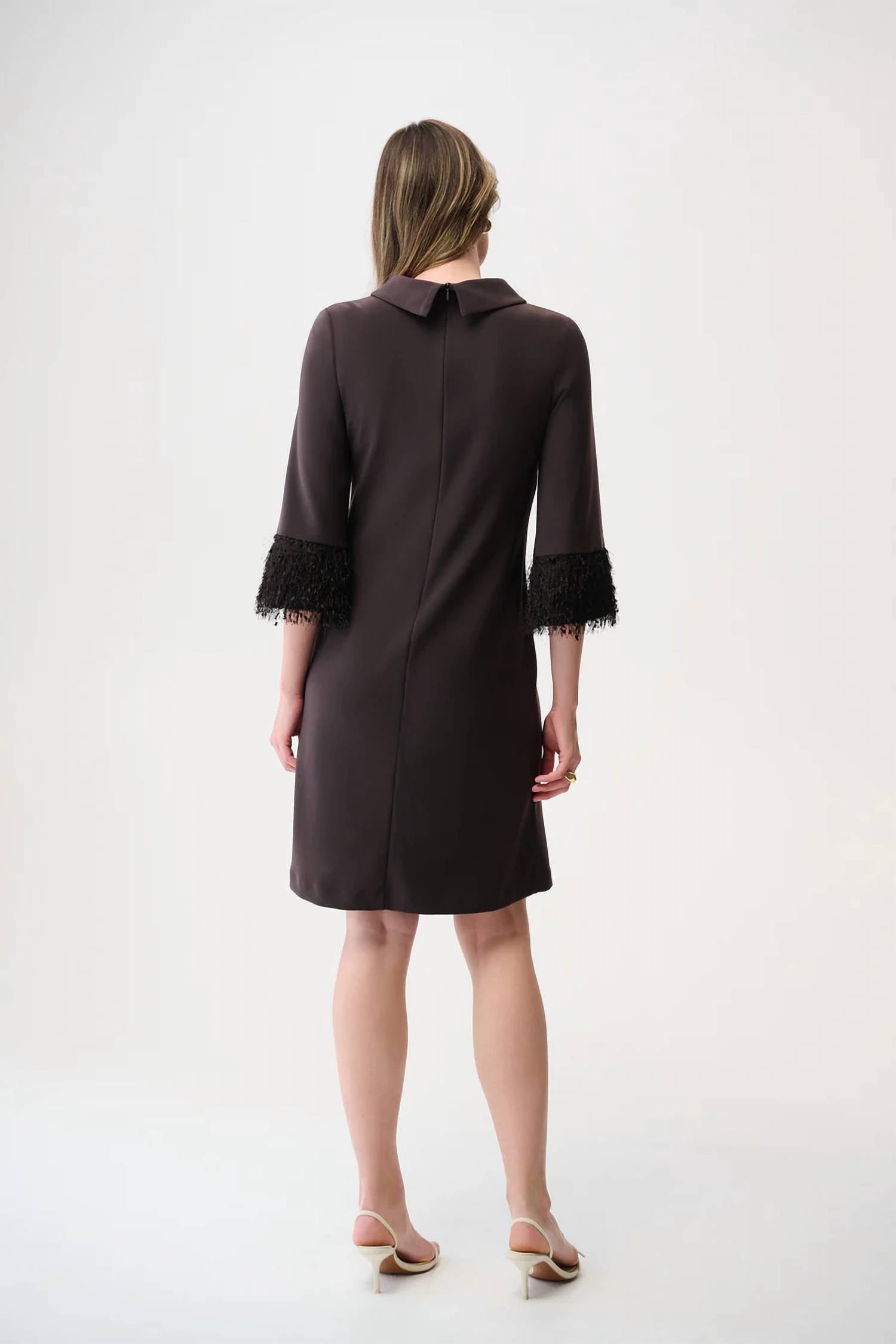 Joseph Ribkoff - High-neck Knee-length Shift Dress