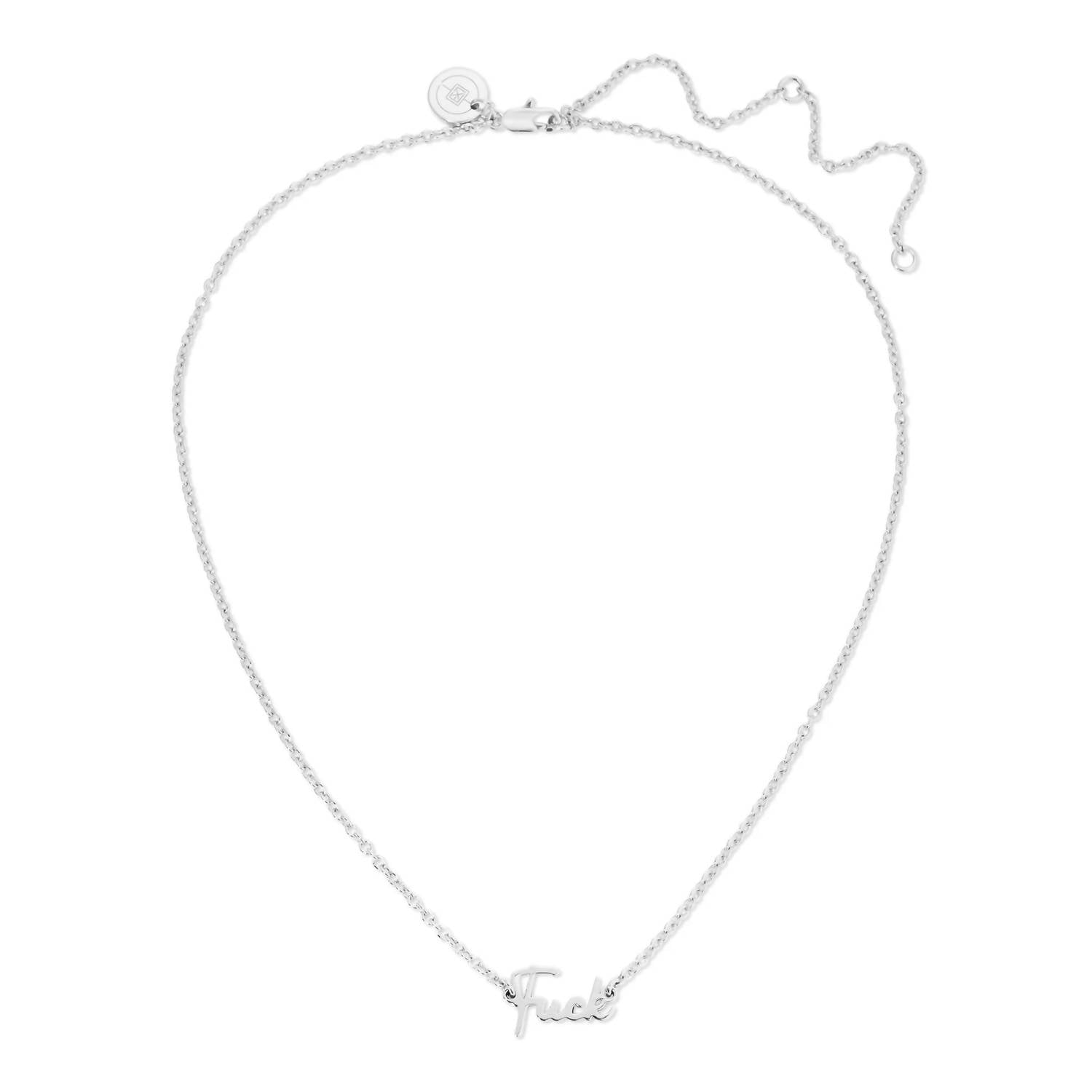 Eklexic - Women's Dainty Script F*ck Necklace