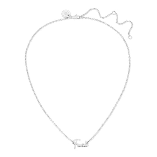 Eklexic - Women's Dainty Script F*ck Necklace